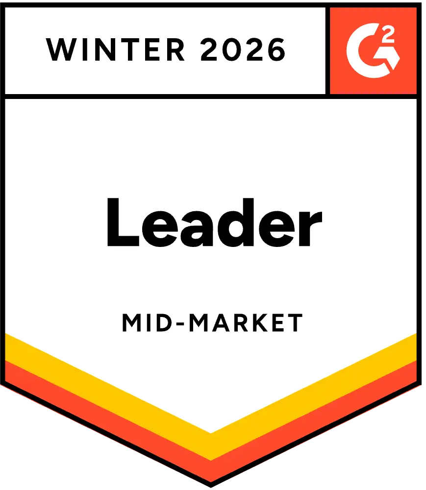 Leader Mid-Market software recognition badge