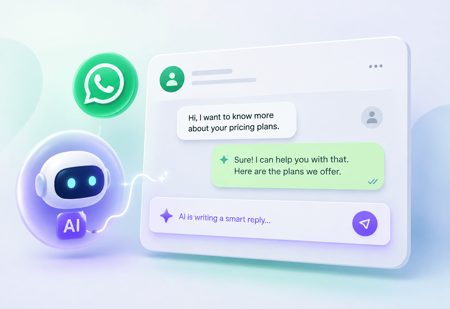 AI workspace supporting customer conversations and automated workflows